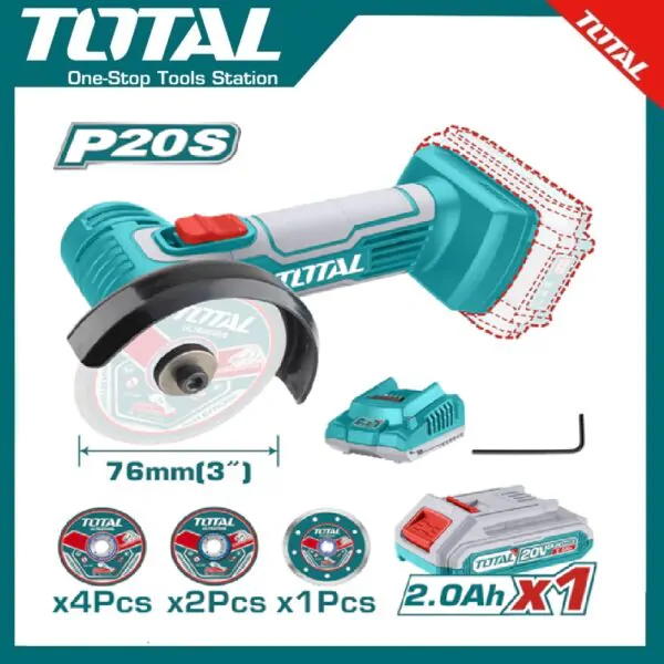 TOTAL TAGLI76012 Cordless Mini Cut- Off Tool