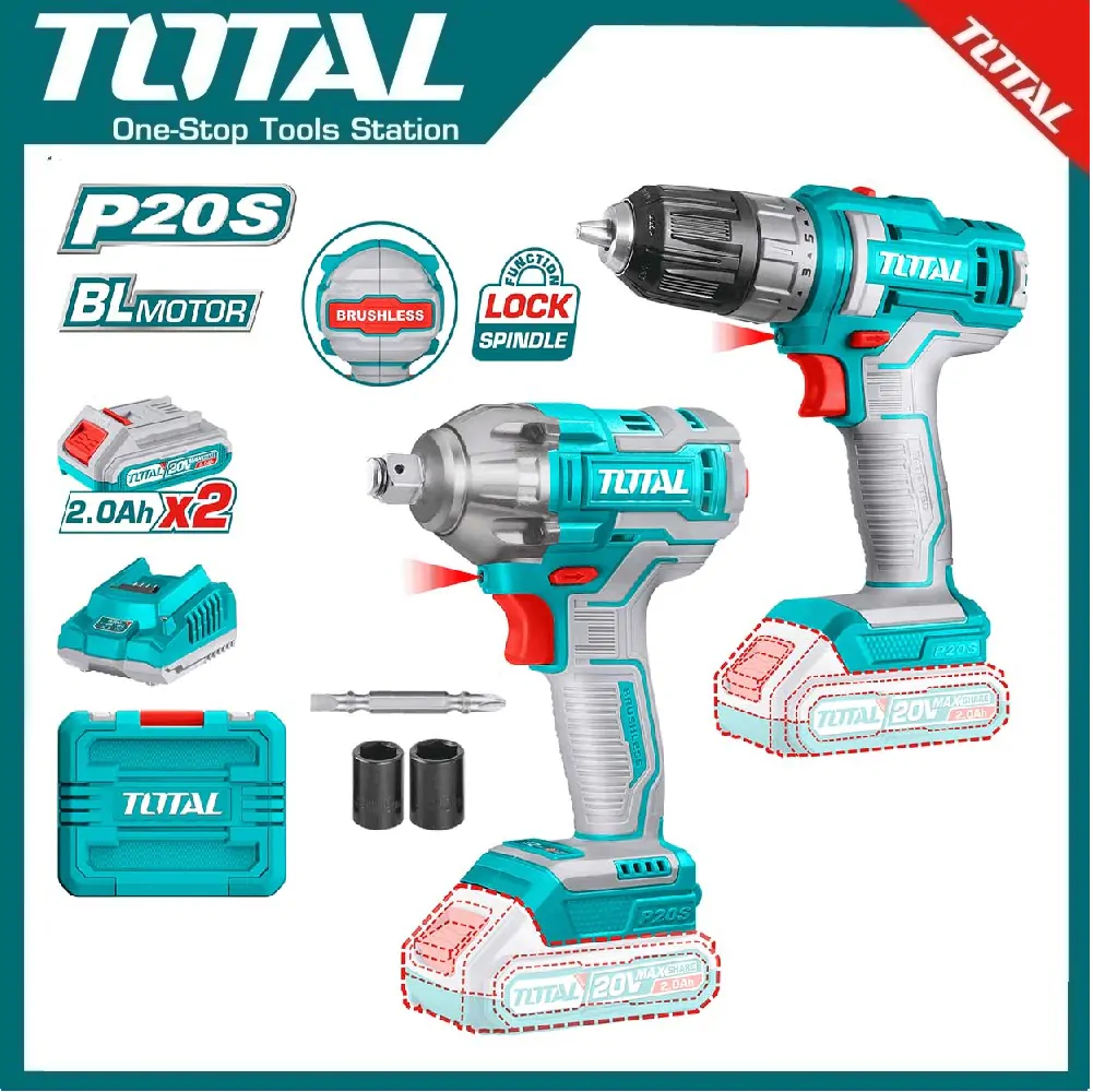 TOTAL TOSLI230702 Cordless 2 Pcs Combo Kit