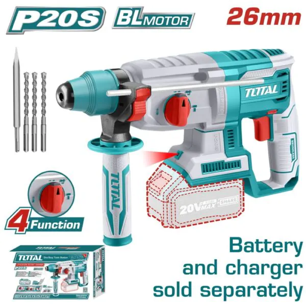 TOTAL TRHLI20228-3 Cordless Rotary Hammer
