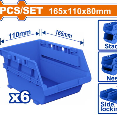 WADFOW   WTB8336 6 PCS STORAGE BINS SET