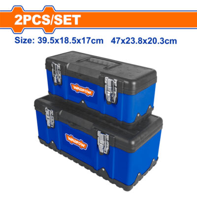WADFOW   WTB6A02 2 PCS PLASTIC & STEEL TOOL BOXES SET