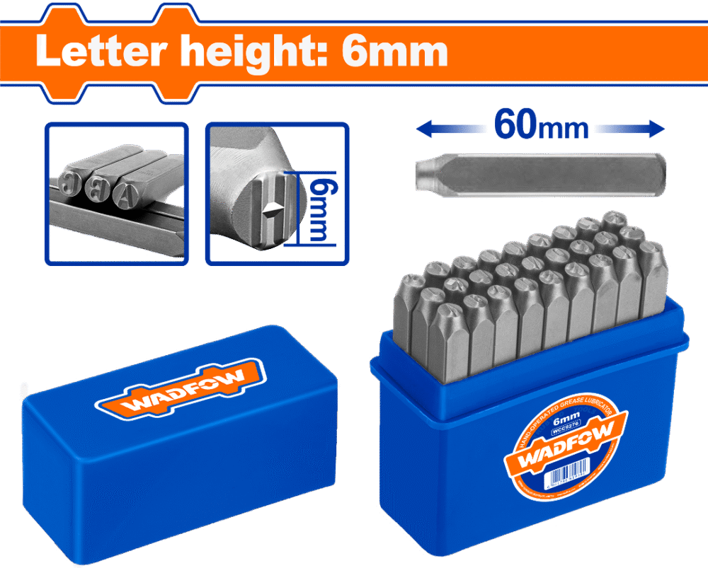 WADFOW   WCC9276 27 PCS LETTER PUNCH SET