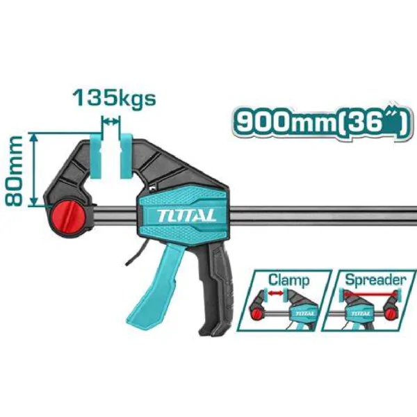 TOTAL THT1346803 Quick Bar Clamps