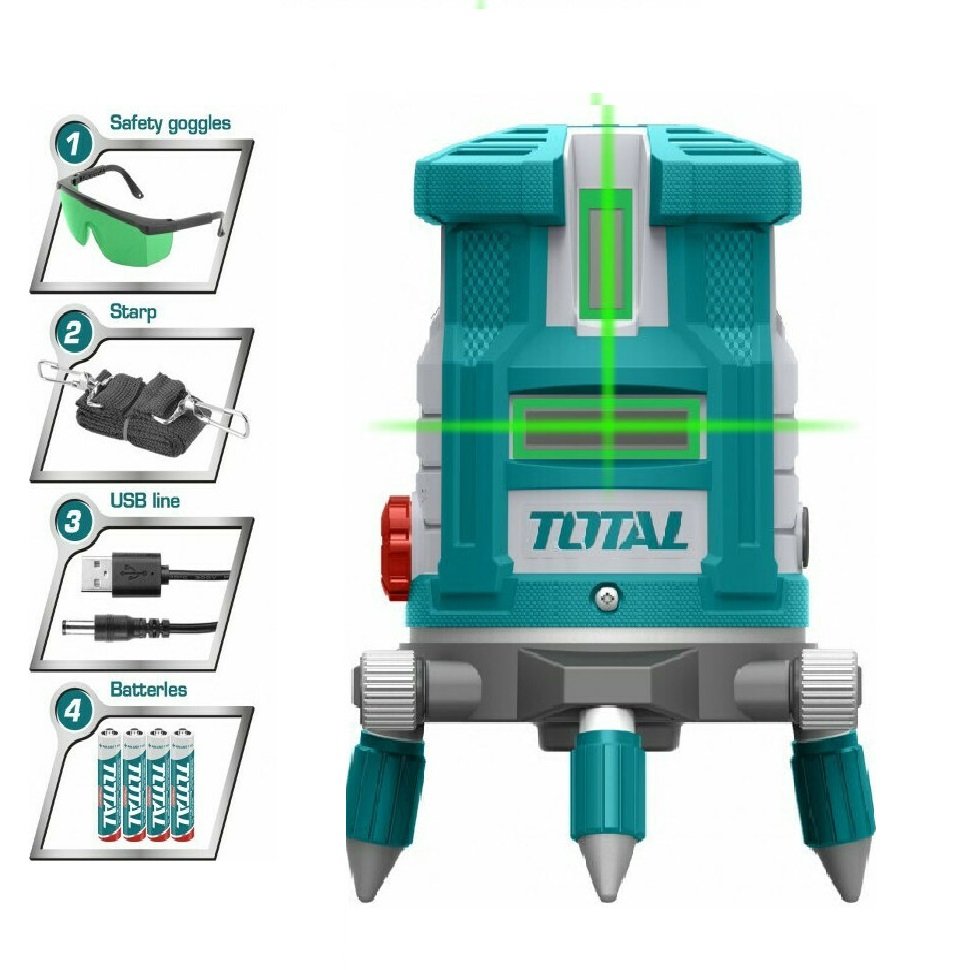 TOTAL TLL305205 Self-Leveling Line Laser(Green Laser Beams)
