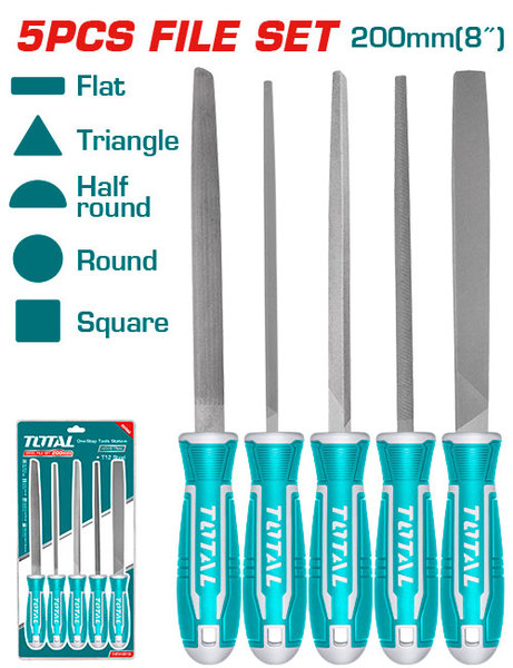 TOTAL THT918516 5 Pcs Steel File Set