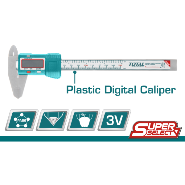 TOTAL TMT331501 Plastic Digital Caliper