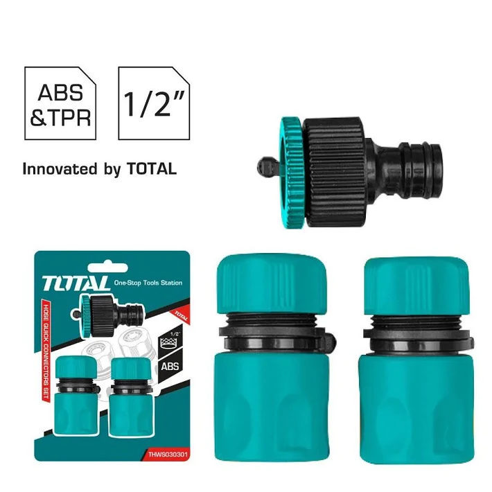 TOTAL THWS030301 3 Pcs Hose Quick Connectors Set