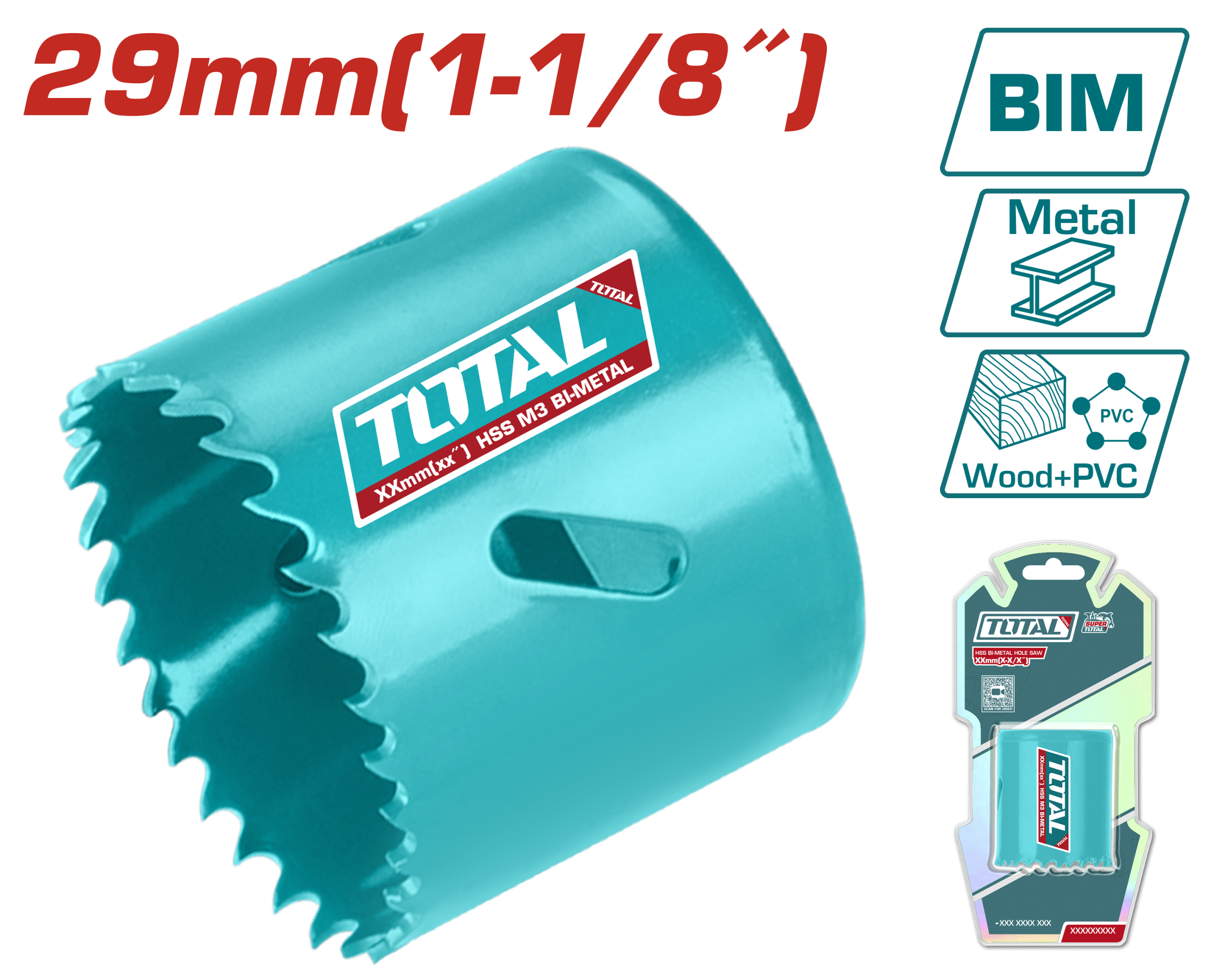 TOTAL TAC410291 Hss Bi-Metal Hole Saw
