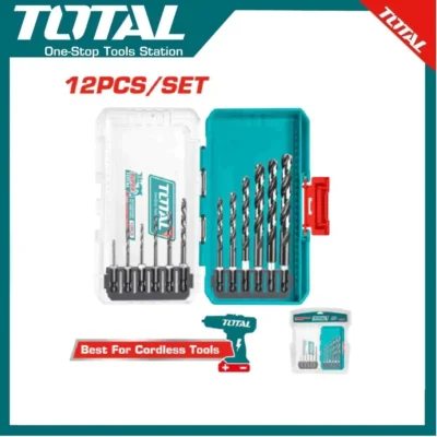 TOTAL TACSDL11206 12 Pcs Hss Drill Bits Set