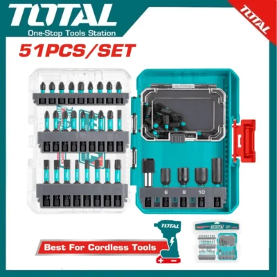 TOTAL TACSDL25106 51 Pcs Impact Screwdriver Bits Set