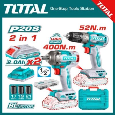 TOTAL TCKLI20271 Cordless 2 Pcs Combo Kit