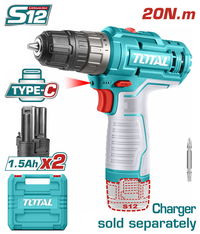 TOTAL TDLI12202 Cordless Drill