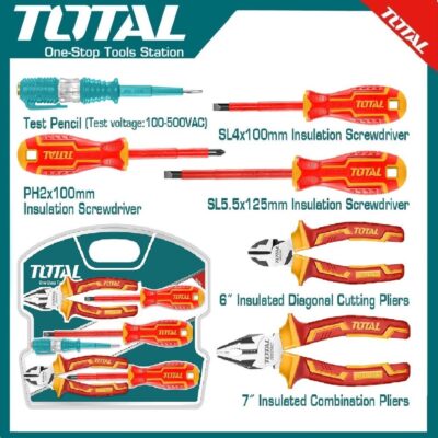 TOTAL THKIST3062 6 Pcs Insulated Handtools Set
