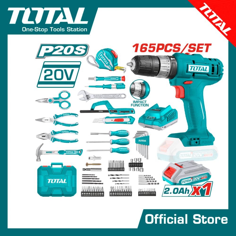 TOTAL THKTHP11652 165 Pcs Tools Set