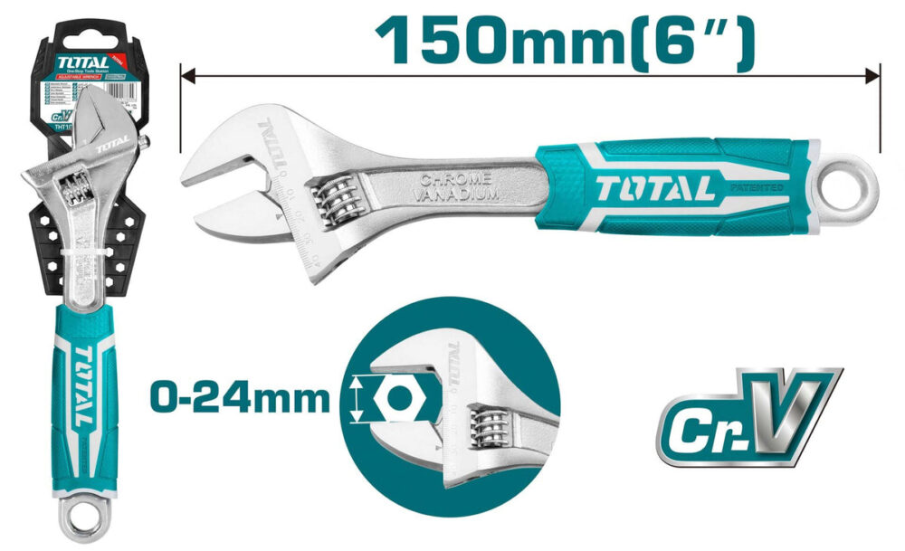 TOTAL THT101066 Adjustable Wrench