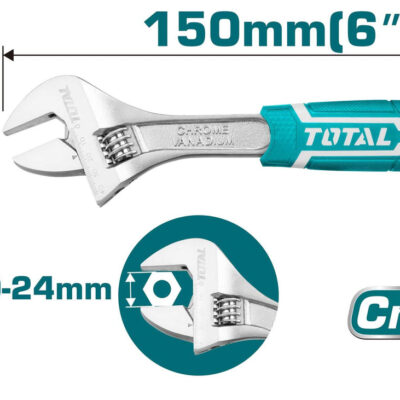 TOTAL THT101066 Adjustable Wrench