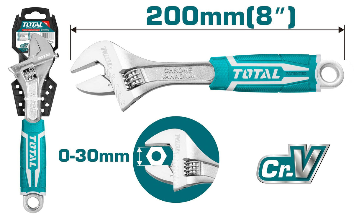 TOTAL THT101086 Adjustable Wrench