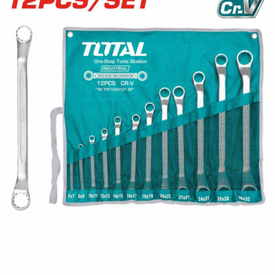 TOTAL THT1024121 12 Pcs Offset Ring Spanner Set