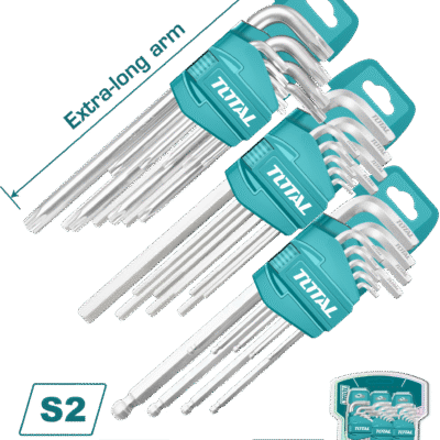 TOTAL THT106KT0271 27 Pcs Hex Key And Torx Key Set