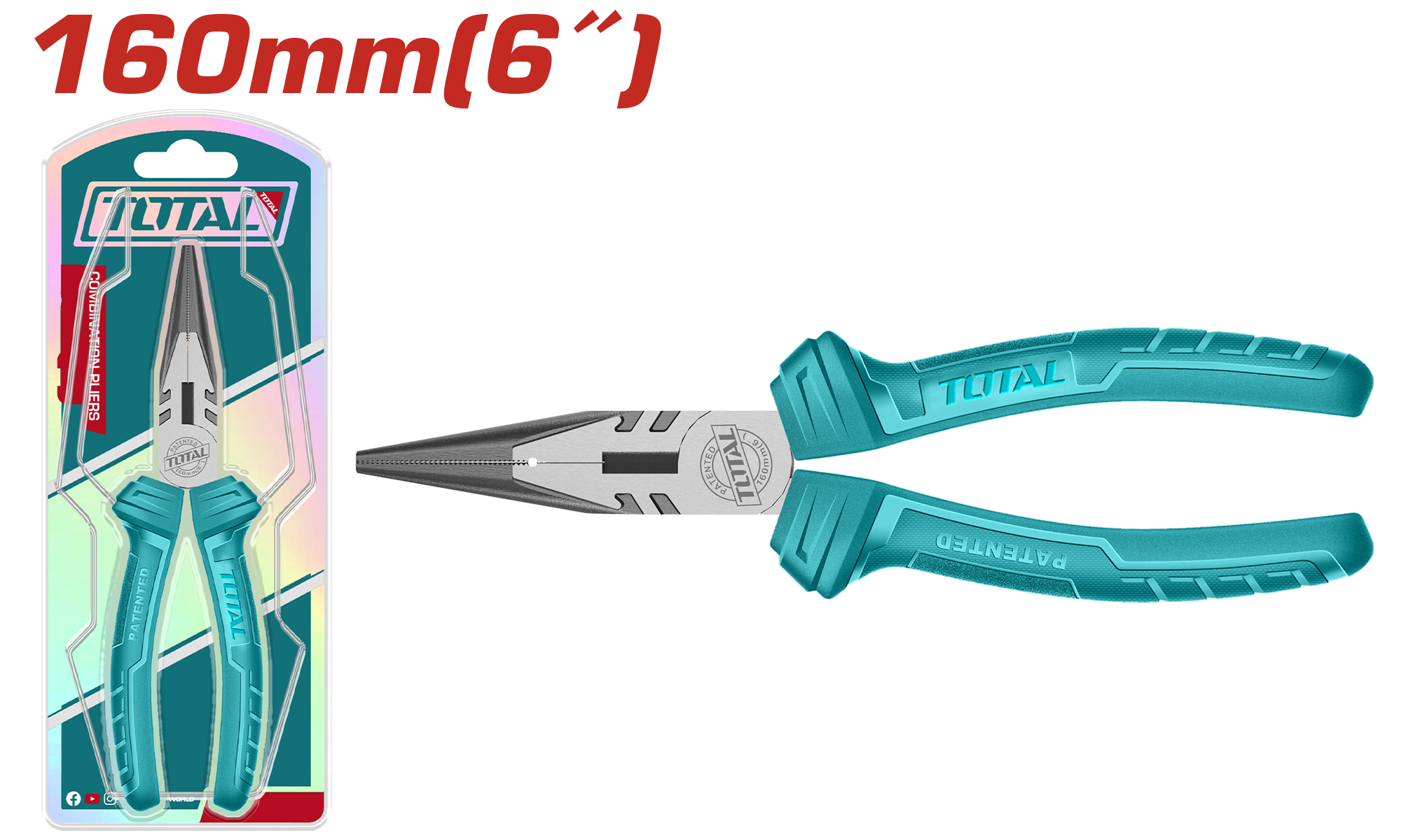 TOTAL THT120612 Long Nose Pliers