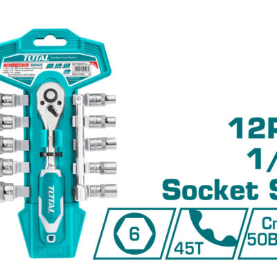 TOTAL THT14114126 12Pcs 1/4" Socket Set