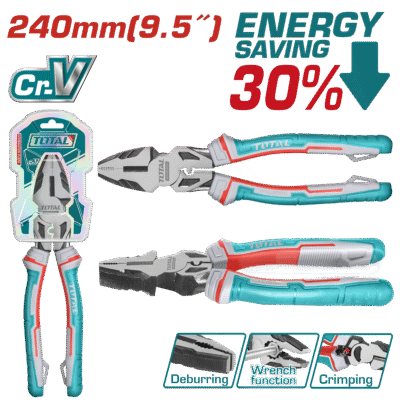 TOTAL THT210906S High Leverage Combination Pliers
