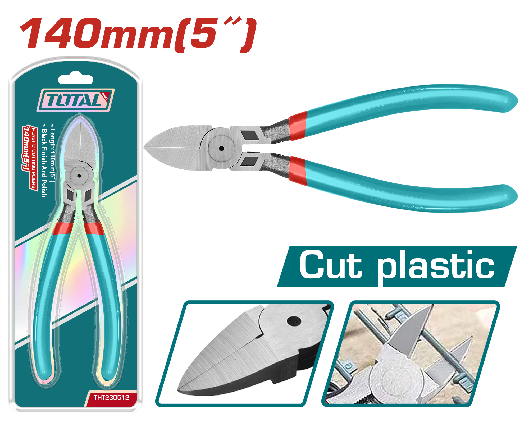 TOTAL THT230512 Plastic Cutting Pliers