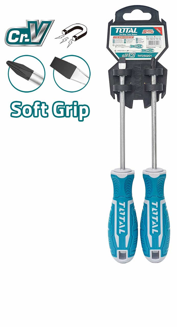 TOTAL THT250201 2 Pcs Screwdriver Set