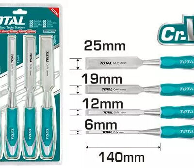 TOTAL THT41K0401 4 Pcs Wood Chisel Set