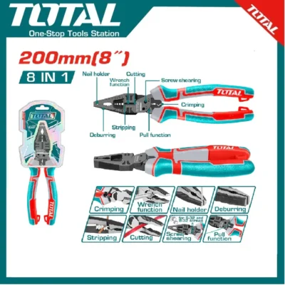 TOTAL THTMF186 8-In-1 Multi- Function Combination Pliers