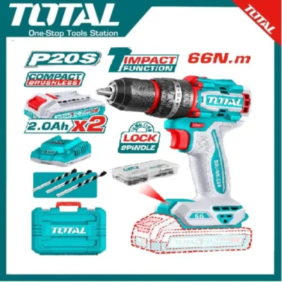 TOTAL TIDLI20668 Compact Brushless Cordless Impact Drill