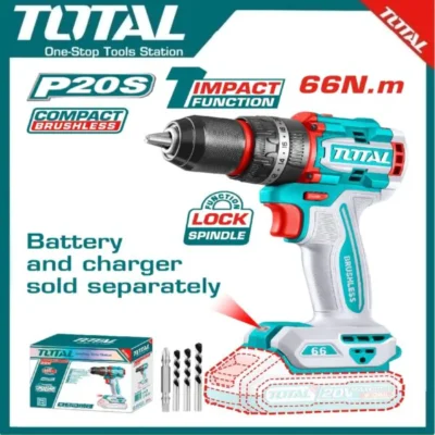 TOTAL TIDLI206681 Compact Brushless Cordless Impact Drill