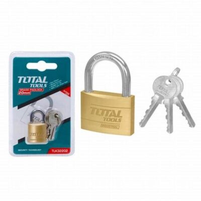TOTAL TLK32202 Heavy Duty Brass Padlock
