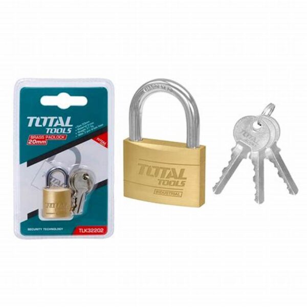 TOTAL TLK32202 Heavy Duty Brass Padlock
