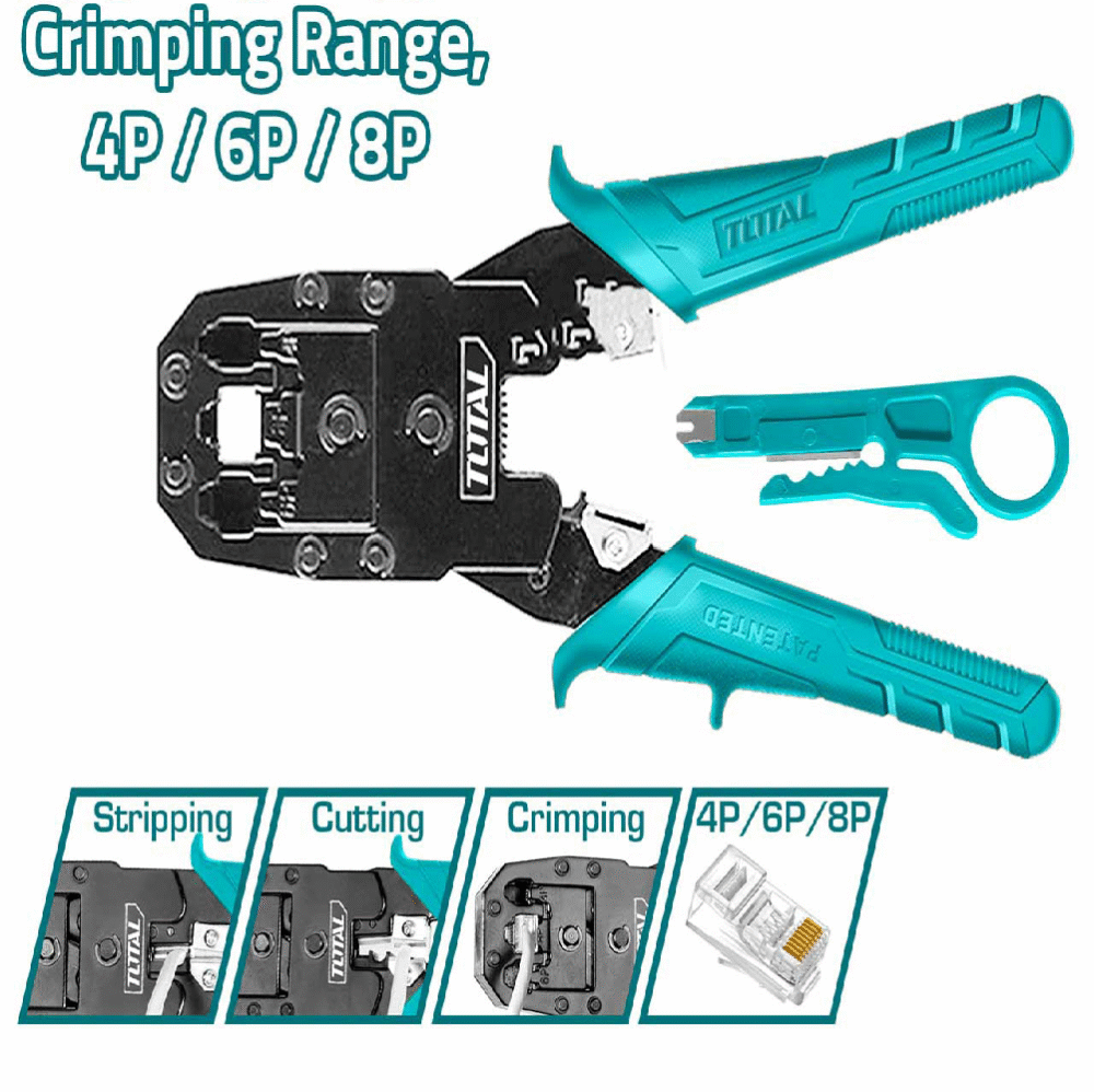 TOTAL TMPC4468P Modular Plug Crimper