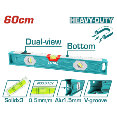 TOTAL TMT26056 Spirit Level With Powerful Magnets