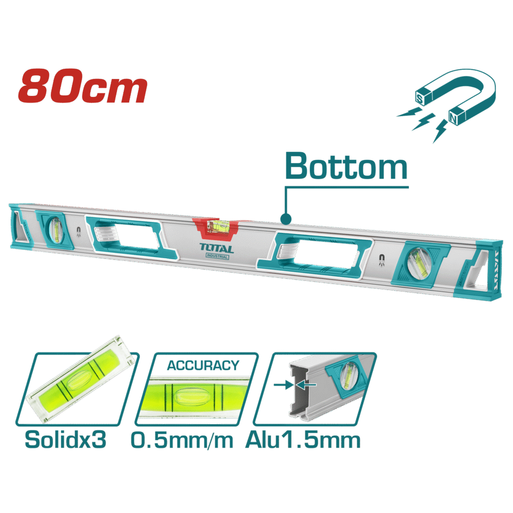 TOTAL TMT28086M Spirit Level With Powerful Magnets