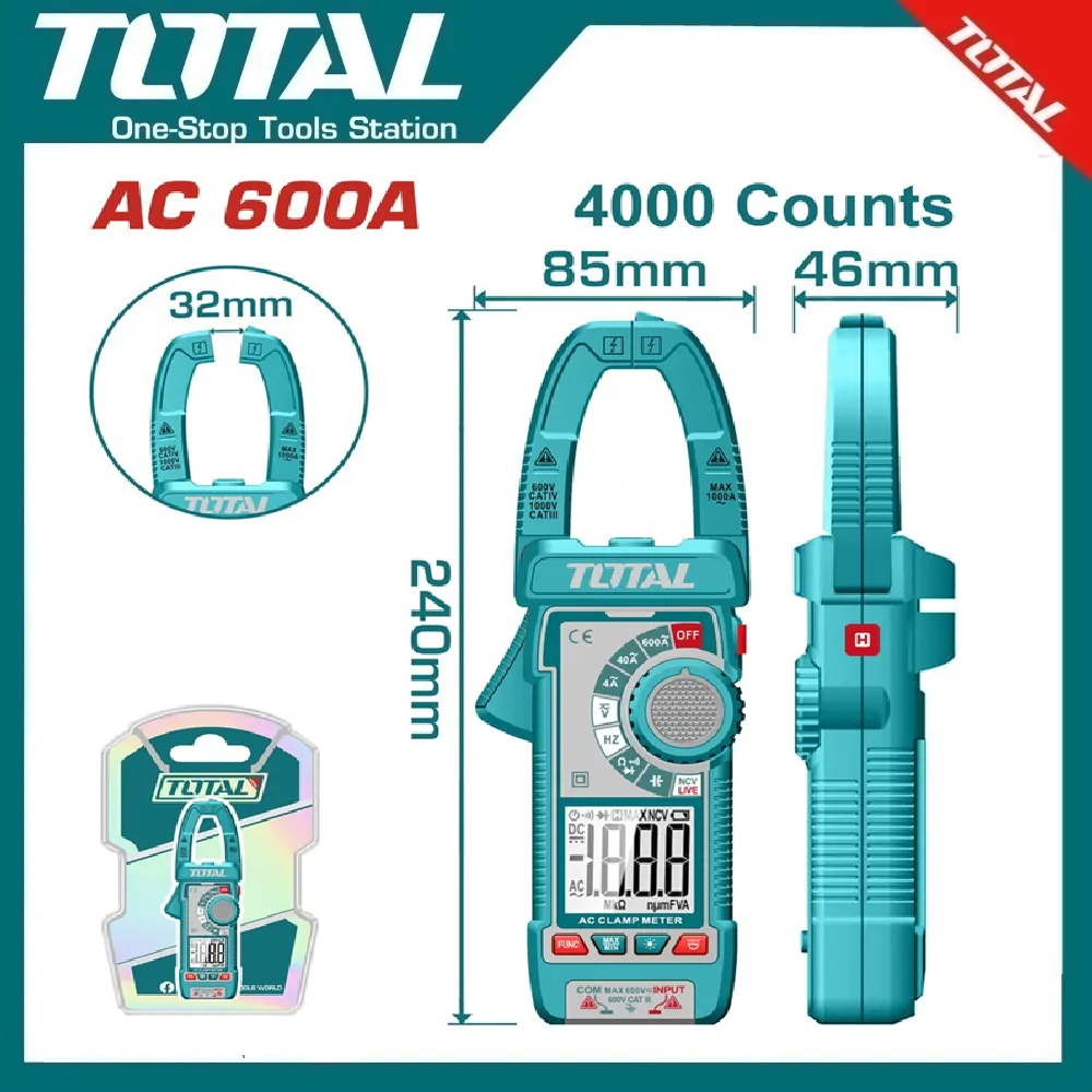 TOTAL TMT766001 Digital Ac Clamp Meter