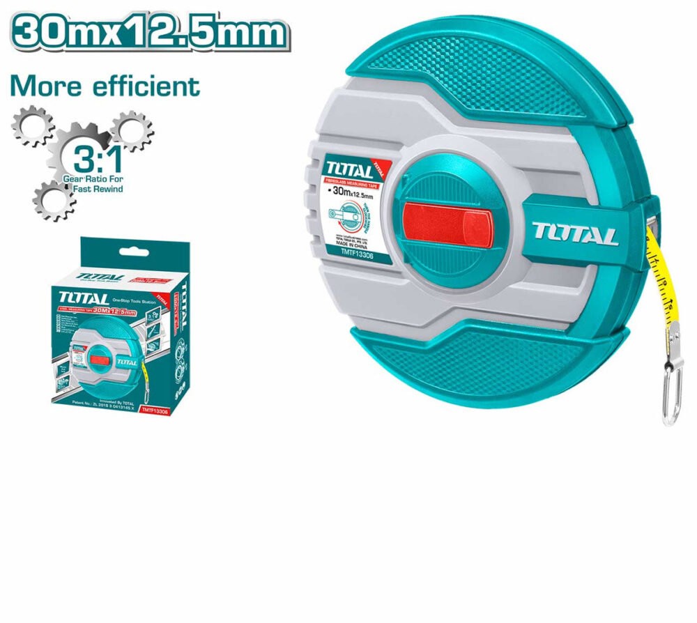 TOTAL TMTF13306 Fibreglass Measuring Tape