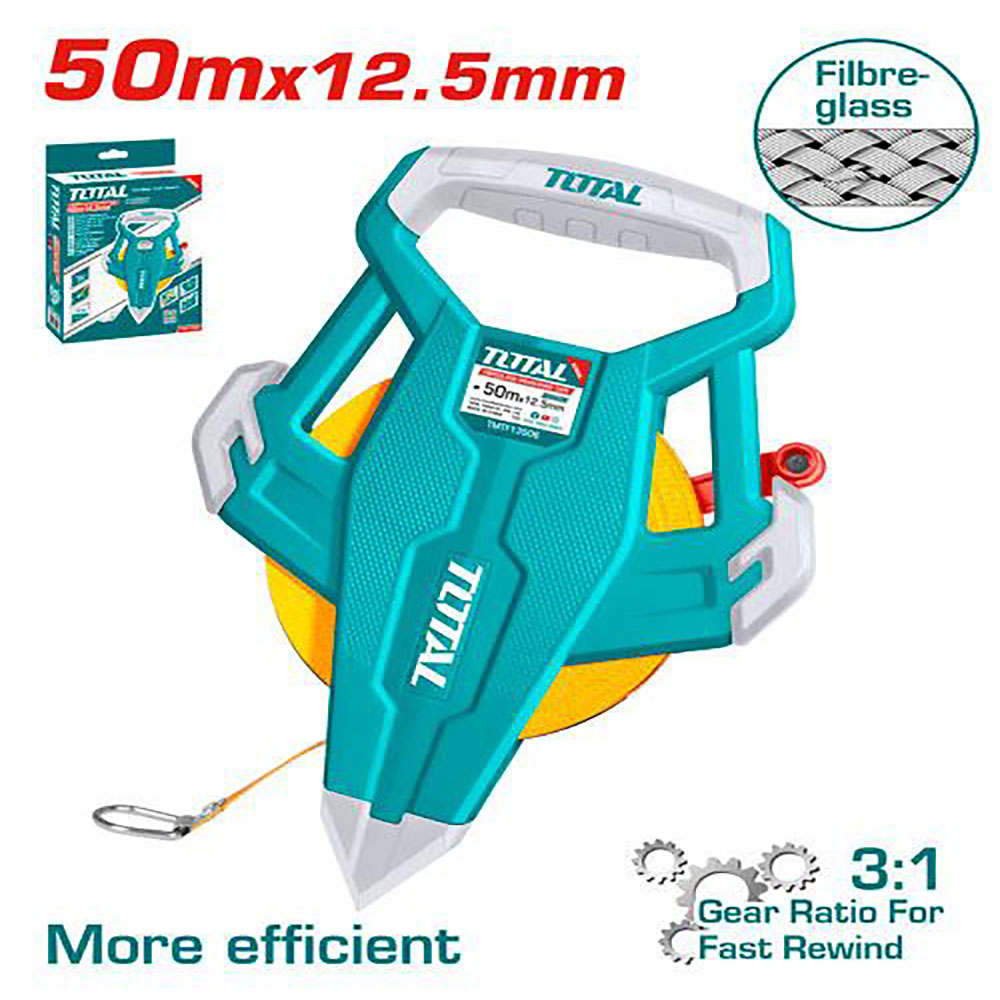 TOTAL TMTF13506 Fibreglass Measuring Tape