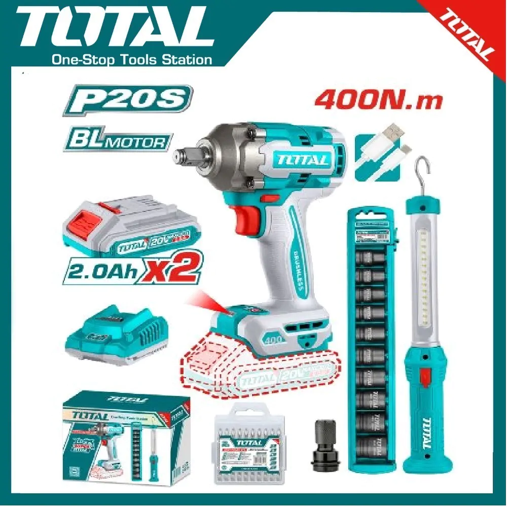 TOTAL TOSLI23048 Cordless 2 Pcs Combo Kit