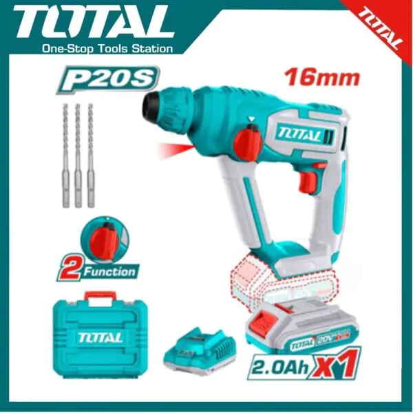 TOTAL TRHLI201681 Cordless Rotary Hammer
