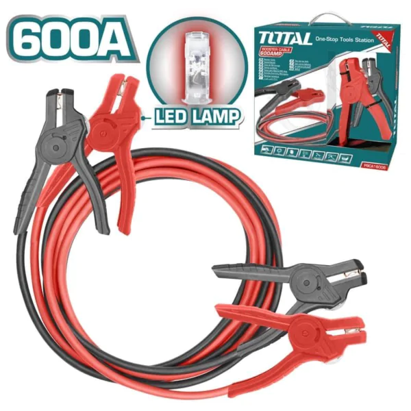 TOTAL PBCA16008L Booster Cable With Lamp